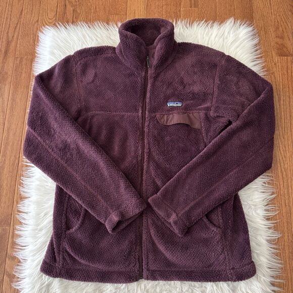 Patagonia Fleece Jacket Women’s Medium Full Zip Purple Re-Tool Outdoor Logo Y2K - Picture 1 of 7